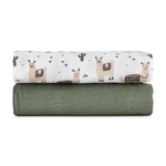 Kép 10/10 - PETITE&MARS Bambusz muszlin 2db-os pelenka szett Misty Llama Vibes 120 x 120 cm