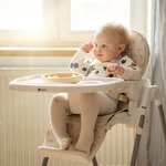Kép 6/10 - Petite&Mars Etetőszék huzat és tálca, Gusto, Beige Dandelions