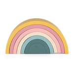 Kép 2/7 - Petite&Mars Szilikon egymásra rakható játék, Rainbow, Intense Ochre, 12 hó+