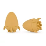 Kép 4/5 - PETITE&MARS Szilikon fürdőjáték kefével Splashy Rocket Intense Ochre 6m+