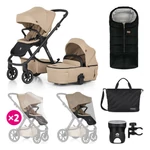Kép 2/10 - Petite&Mars Kombinált babakocsi, ICON 2in1, Mocha Beige, XXL RWS