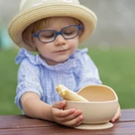 Kép 3/8 - PETITE&MARS Szilikon tál tapadókoronggal Take&Match Bitter Cocoa 6m+