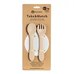 Kép 1/8 - Petite&Mars Szilikon evőeszközök, TAKE&MATCH, Desert Sand, 6 hó+