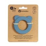 Kép 2/8 - Petite&Mars Beary Szilikon rágóka csörgővel, Petrol Blue, 0 hó+
