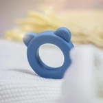 Kép 3/8 - Petite&Mars Beary Szilikon rágóka csörgővel, Petrol Blue, 0 hó+