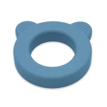 Kép 7/8 - Petite&Mars Beary Szilikon rágóka csörgővel, Petrol Blue, 0 hó+