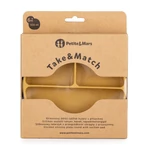 Kép 4/7 - Petite&Mars Szilikon osztott kerek tányér, Take&Match, Intense Ochre, 6 hó+