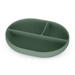 Kép 2/8 - Petite&Mars Szilikon osztott ovális tányér, Take&Match, Misty Green, 6 hó+