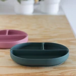 Kép 4/8 - Petite&Mars Szilikon osztott ovális tányér, Take&Match, Misty Green, 6 hó+
