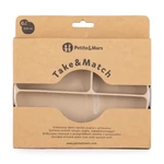 Kép 5/8 - Petite&Mars Szilikon osztott ovális tányér, Take&Match, Desert Sand, 6 hó+