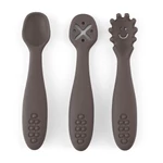 Kép 8/8 - PETITE&MARS Szilikon gyakorló kanál szett 3 db Take&Match Bitter Cocoa 6m+