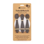 Kép 1/8 - PETITE&MARS Szilikon gyakorló kanál szett 3 db Take&Match Bitter Cocoa 6m+