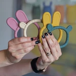 Kép 5/5 - Petite&Mars Szilikon rágóka, Bunny, Dusty Rose, 0 hó+