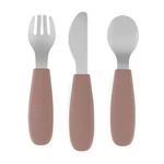Kép 2/7 - PETITE&MARS Rozsdamentes acél evőeszközkészlet Take&Match Velvet Latte 12m+