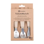 Kép 2/8 - PETITE&MARS Rozsdamentes acél evőeszközkészlet Take&Match Desert Sand 12m+