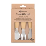 Kép 1/8 - PETITE&MARS Rozsdamentes acél evőeszközkészlet Take&Match Intense Ochre 12m+