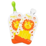 Kép 5/8 - Petite&Mars Papoo Original tasak bébiételekhez, lion, 6 db