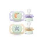 Kép 1/6 - Philips AVENT SCF075/03 Játszócumi ultra start mintás 0-2hó 2 db - lányos