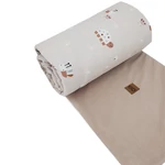 Kép 2/4 - EKO Védő a kiságyba VELVET Bees 360x35 cm - Beige