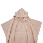 Kép 4/5 - EKO Poncso pamutból kapucnival és fülekkel 75x120 cm - Powder pink