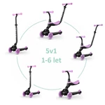 Kép 1/10 - QPLAY futóbicikli/roller Sema Evo LED fényekkel Violet, kor 1 - 6 év, 50 kg-ig
