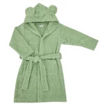 Kép 1/5 - EKO Köntös pamutból kapucnival és fülekkel méret 80-86 - Olive green
