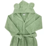 Kép 3/5 - EKO Köntös pamutból kapucnival és fülekkel méret 80-86 - Olive green