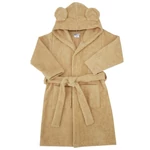 Kép 1/5 - EKO Köntös pamutból kapucnival és fülekkel méret 92-98 - Beige