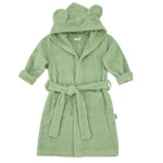 Kép 5/5 - EKO Köntös pamutból kapucnival és fülekkel méret 92-98 - Olive green