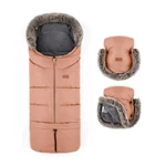 Kép 1/6 - PETITE&MARS Téli szett Arctic 4in1 bundazsák + kézmelegítő kesztyű babakocsira Furry - Pastel 