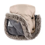 Kép 6/6 - PETITE&MARS Téli szett Arctic 4in1 bundazsák + kézmelegítő kesztyű babakocsira Furry - Rose Pe