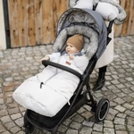 Kép 4/10 - PETITE&MARS Téli szett Arctic 4in1 bundazsák + kézmelegítő kesztyű babakocsira Furry Sky Whisp