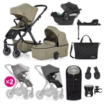 Kép 1/10 - PETITE&MARS KÉSZLET Babakocsi 4v1 ICON XXL AIR + CYBEX Aton B2 i-Size - Mossy Green