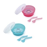 Kép 1/4 - Canpol babies Tál evőeszközökkel és fedővel, 350ml, TOYS