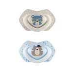 Kép 1/6 - Canpol babies Szilikon szimmetrikus cumi, Light touch, BONJOUR PARIS, 18hó+, 2db - kék