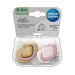 Kép 7/7 - Canpol babies Szilikon szimmetrikus cumi, Light touch, 0-6hó, 2db, GOLD - rózsaszín