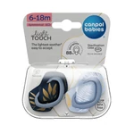 Kép 7/7 - Canpol babies Szilikon szimmetrikus cumi, Light touch, GOLD, 6-18hó, 2db - kék