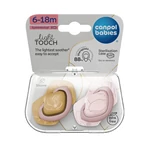 Kép 6/6 - Canpol babies Szilikon szimmetrikus cumi, Light touch, GOLD, 6-18hó, 2db - rózsaszín