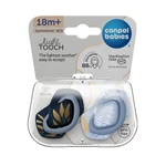 Kép 8/8 - Canpol babies Szilikon szimmetrikus cumi, Light touch, GOLD, 18hó+, 2db - kék