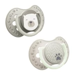 Kép 2/10 - LOVI Világító Dinamikus nyugtató cumi BUDDY BEAR 0-6hó 2db