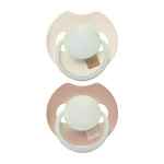 Kép 1/10 - LOVI Világító dinamikus szilikon cumi PRIME 6-18hó 2db - Ivory/Blush