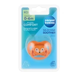 Kép 3/3 - Canpol babies Szimmetrikus szilikon cumi, 0-6hó, 1db, CUTE ANIMALS - narancs