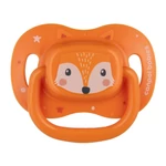 Kép 1/3 - Canpol babies Szilikon szimmetrikus cumi, 6-18hó, 1db, CUTE ANIMALS - narancs