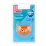 Kép 3/3 - Canpol babies Szilikon szimmetrikus cumi, 6-18hó, 1db, CUTE ANIMALS - narancs