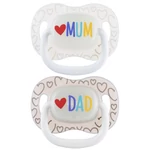 Kép 5/10 - Canpol babies Világító Szilikon szimmetrikus cumi LOVE MUM&DAD 0-6hó 2db