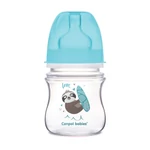 Kép 1/4 - Canpol babies Anti-kólikás cumisüveg, EasyStart, EXOTIC ANIMALS, 120 ml - kék