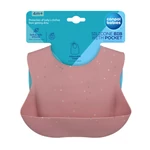 Kép 2/2 - Canpol babies Szilikon előke zsebbel, DOTS - pink