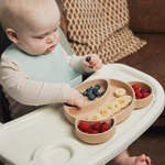Kép 2/5 - Canpol babies Szilikon osztott tányér, tapadókoronggal, Mackó - krémszín
