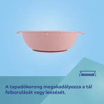 Kép 4/6 - Canpol babies Szilikon osztott tál, tapadókoronggal, 360ml, DOTS - pink