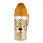 Kép 1/4 - Canpol babies Cseppmentes sport itatópohár súlyozott szívószállal BabiesBoo 350ml - gepárd